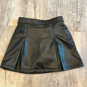 Girls faux leather skirt (with built in short)